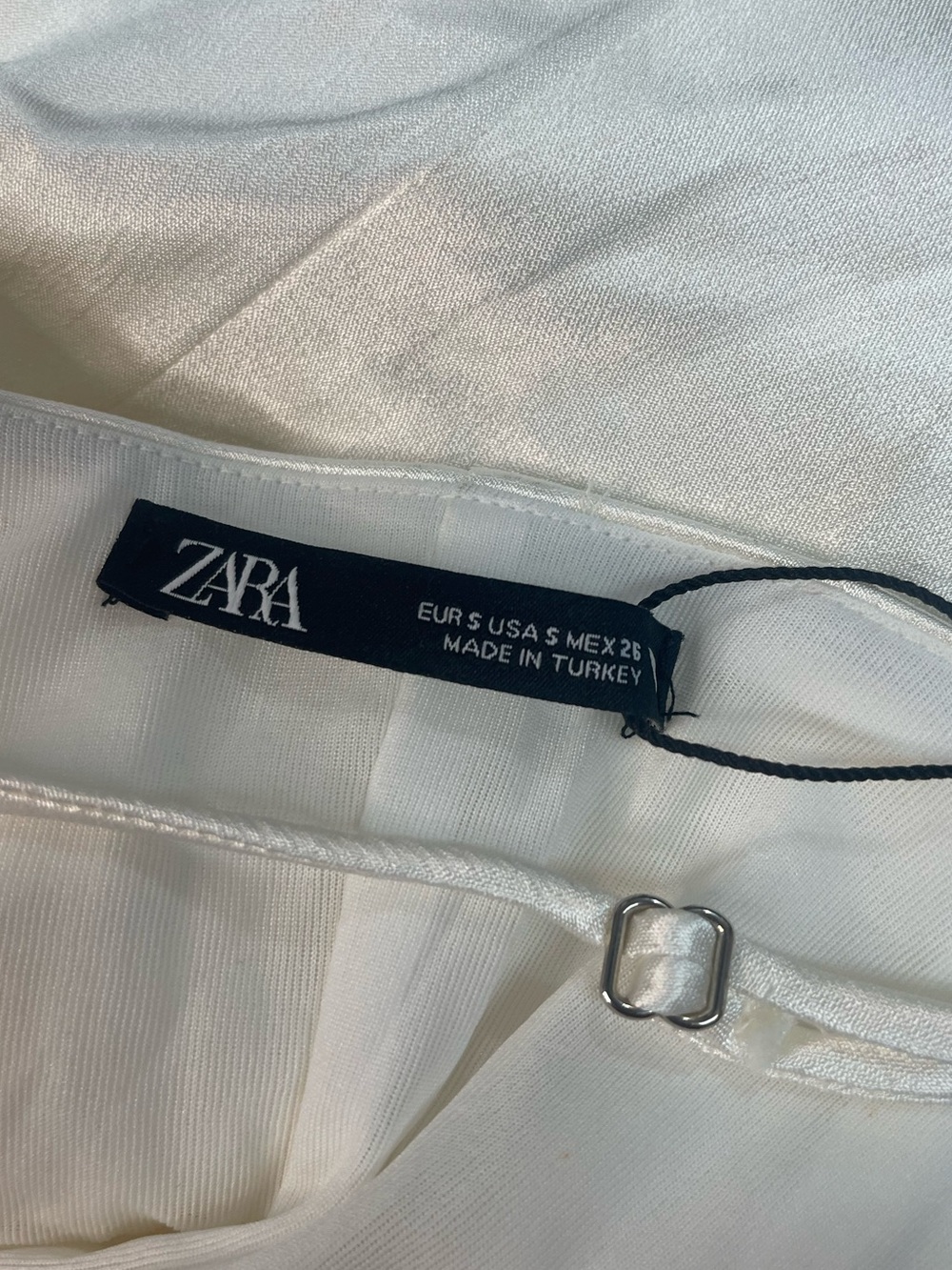 Zara Satin Effect Bustier Bodysuit White Ivory - Picture 9 of 16